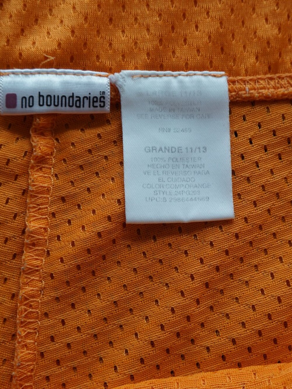 No Boundaries Orange Athletic Shorts 🍊🤍 best fit womens M - Picture 4 of 6